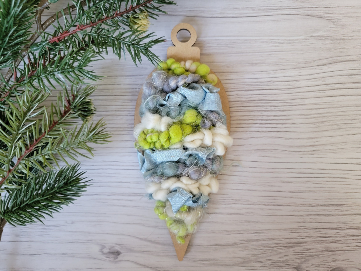 Green & Blue Woven Ornament