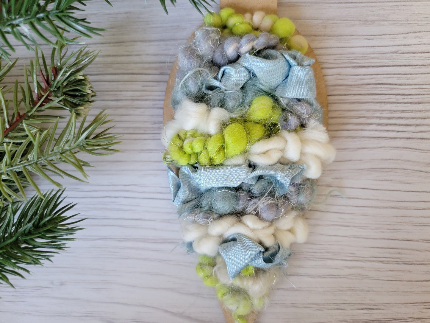 Green & Blue Woven Ornament