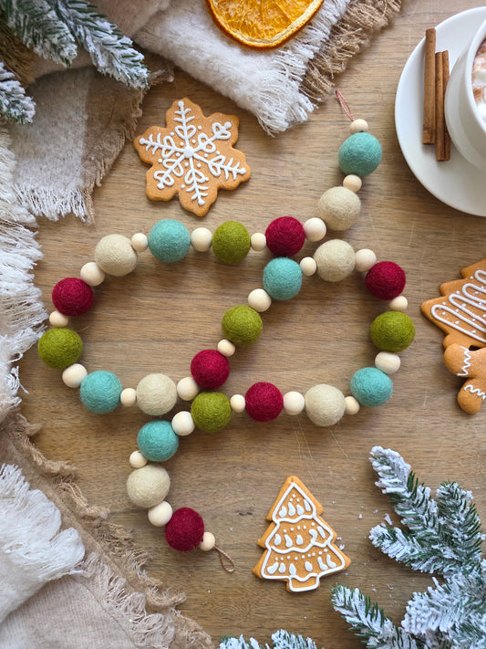 Pom Pom Garland - bright